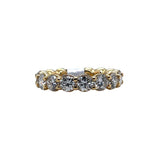 18k Yellow Gold Eternity 3.86ctw Round Natural Diamond Wedding Band
