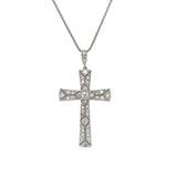 Women's 14k/Platinum Art Deco Cross Pendant