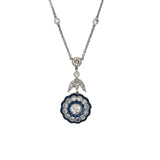 Women's 18k White Gold Art Deco Necklace