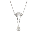 Women's Platinum Art Deco Necklace