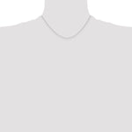 14k White Gold .4 mm Carded Cable Rope Chain