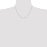 14k White Gold .4 mm Carded Cable Rope Chain