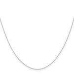 14k White Gold .4 mm Carded Cable Rope Chain