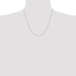 14k White Gold .4 mm Carded Cable Rope Chain
