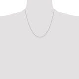 14k White Gold .4 mm Carded Cable Rope Chain