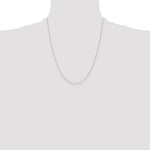 14k White Gold .4 mm Carded Cable Rope Chain