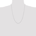 14k White Gold .4 mm Carded Cable Rope Chain