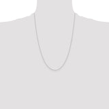 14k White Gold .4 mm Carded Cable Rope Chain