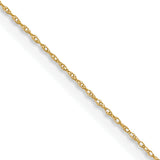14k .4 mm Carded Cable Rope Chain