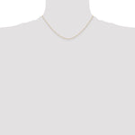 14k .4 mm Carded Cable Rope Chain
