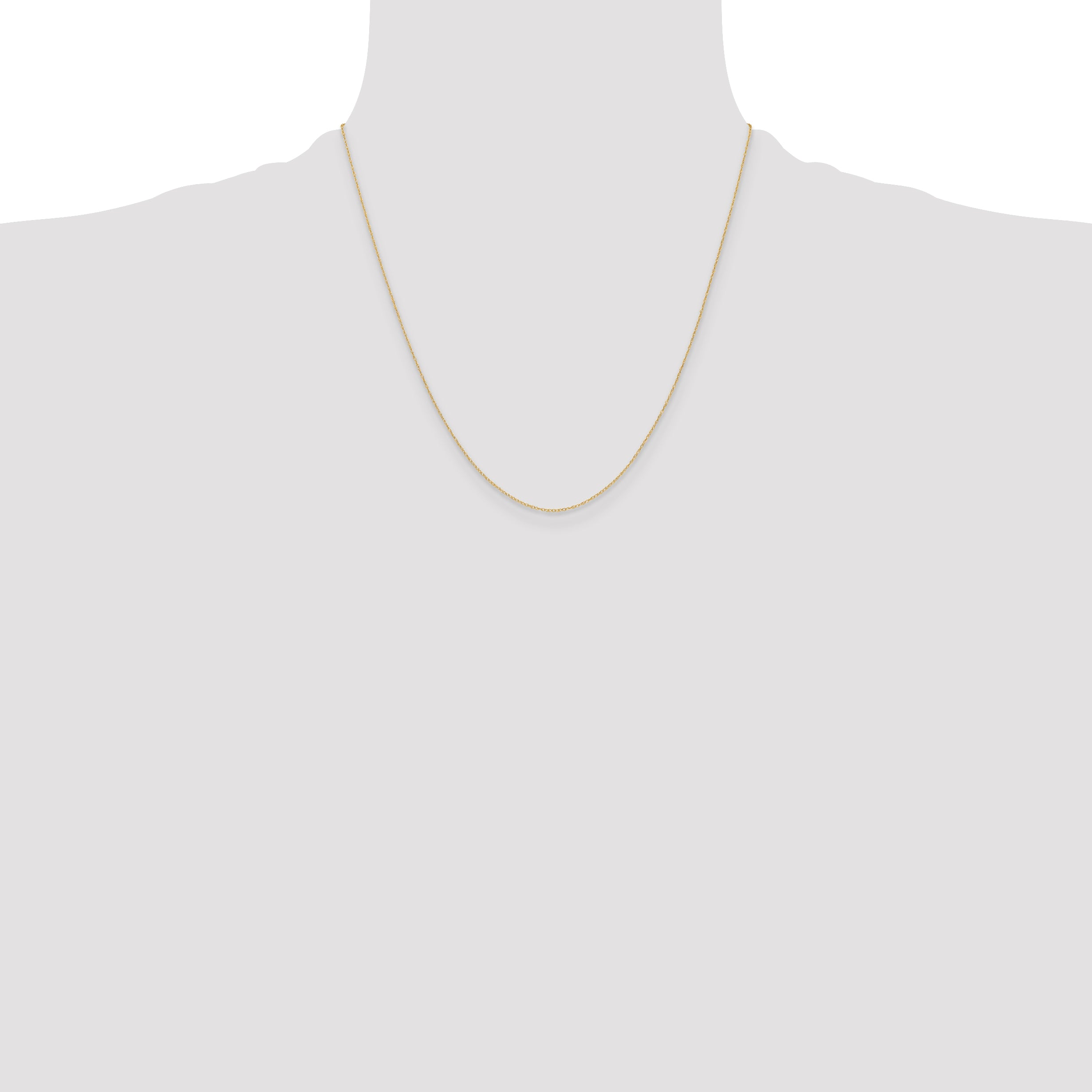 14k .4 mm Carded Cable Rope Chain