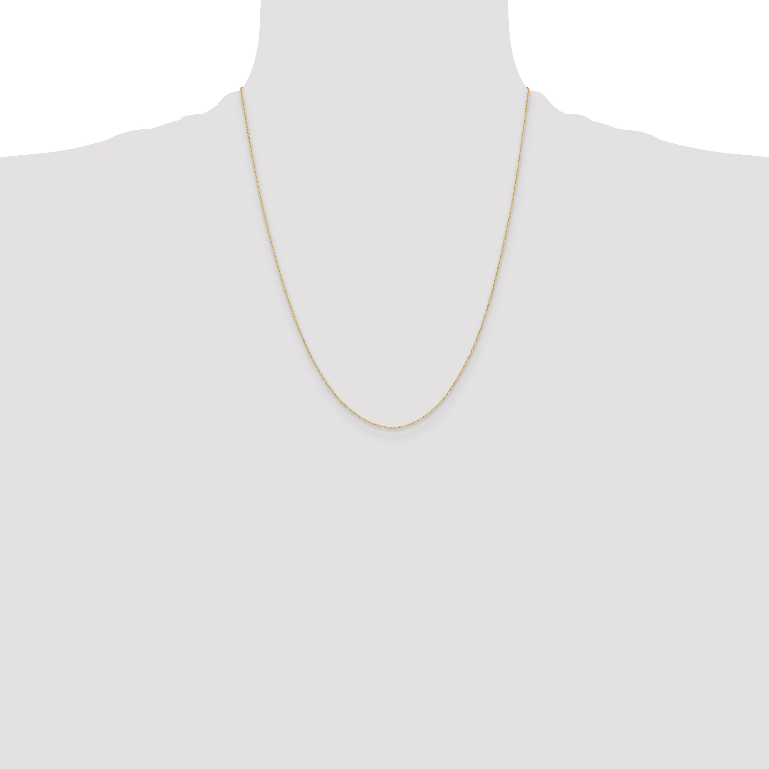 14k .4 mm Carded Cable Rope Chain