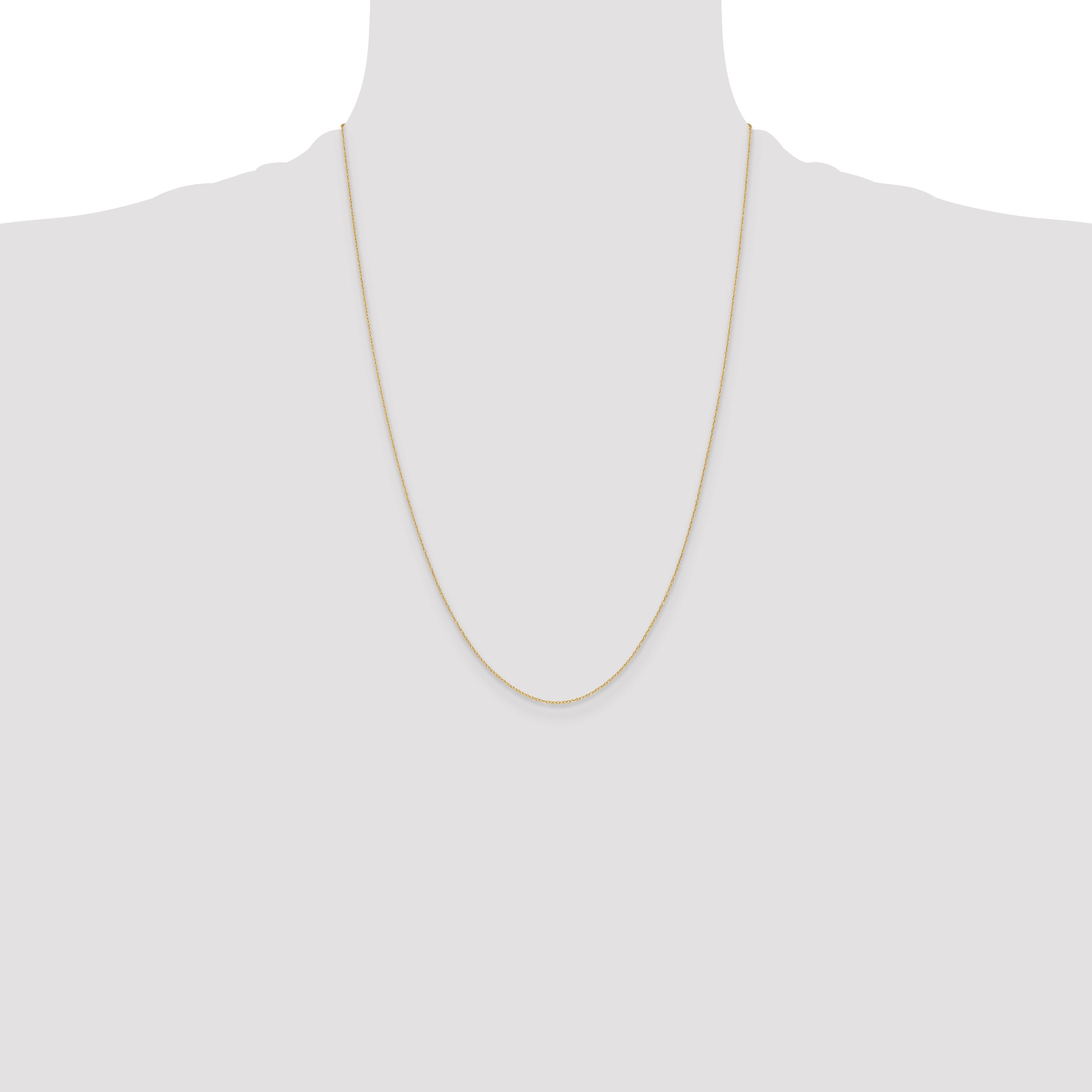14k .4 mm Carded Cable Rope Chain
