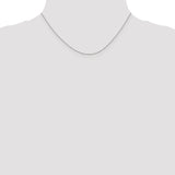 14k White Gold Carded .5mm Box Chain