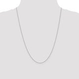 14k White Gold Carded .5mm Box Chain