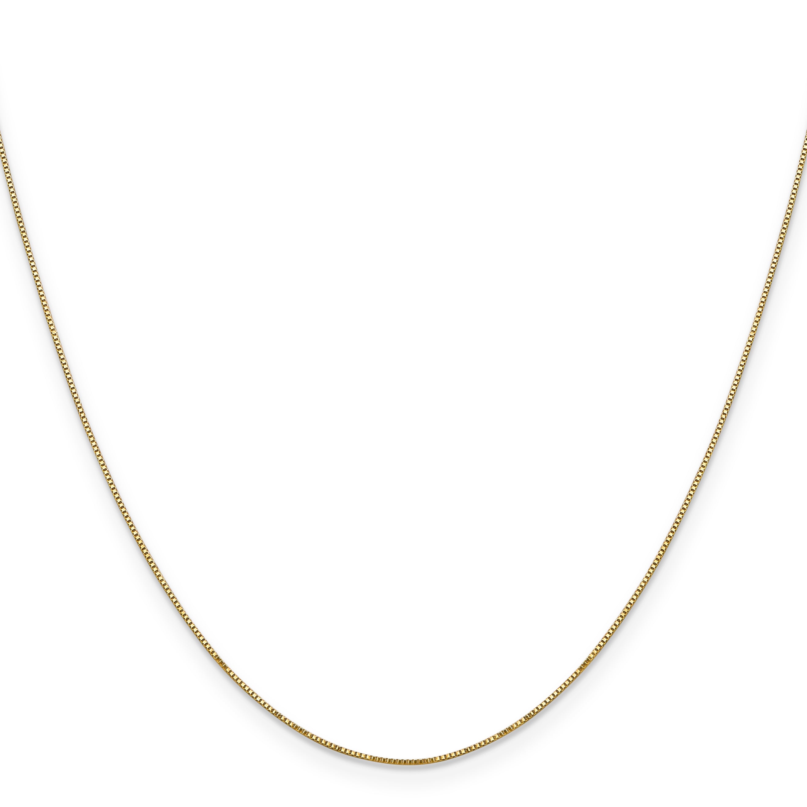 14k .5mm Carded Box Chain