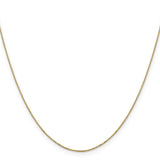 14k .5mm Carded Box Chain