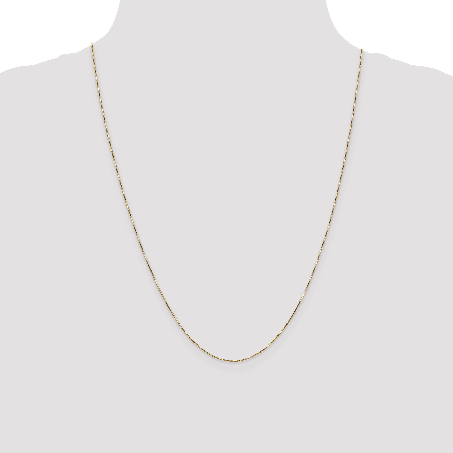 14k .5mm Carded Box Chain