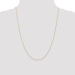 14k  Rose Gold .5 mm Carded Cable Rope Chain