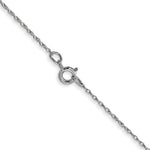 14k White Gold .5 mm Carded Cable Rope Chain