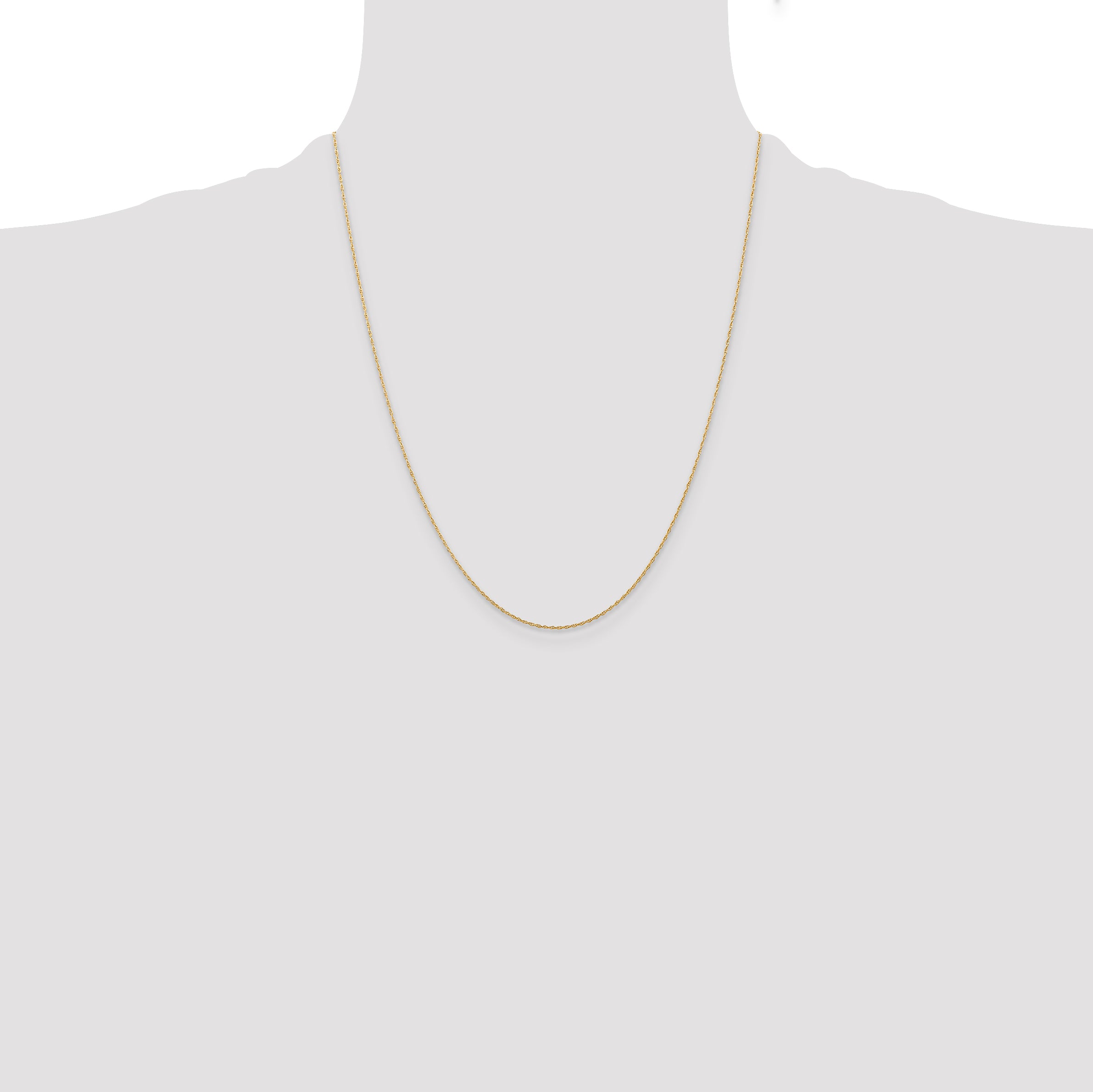 14k .5 mm Carded Cable Rope Chain