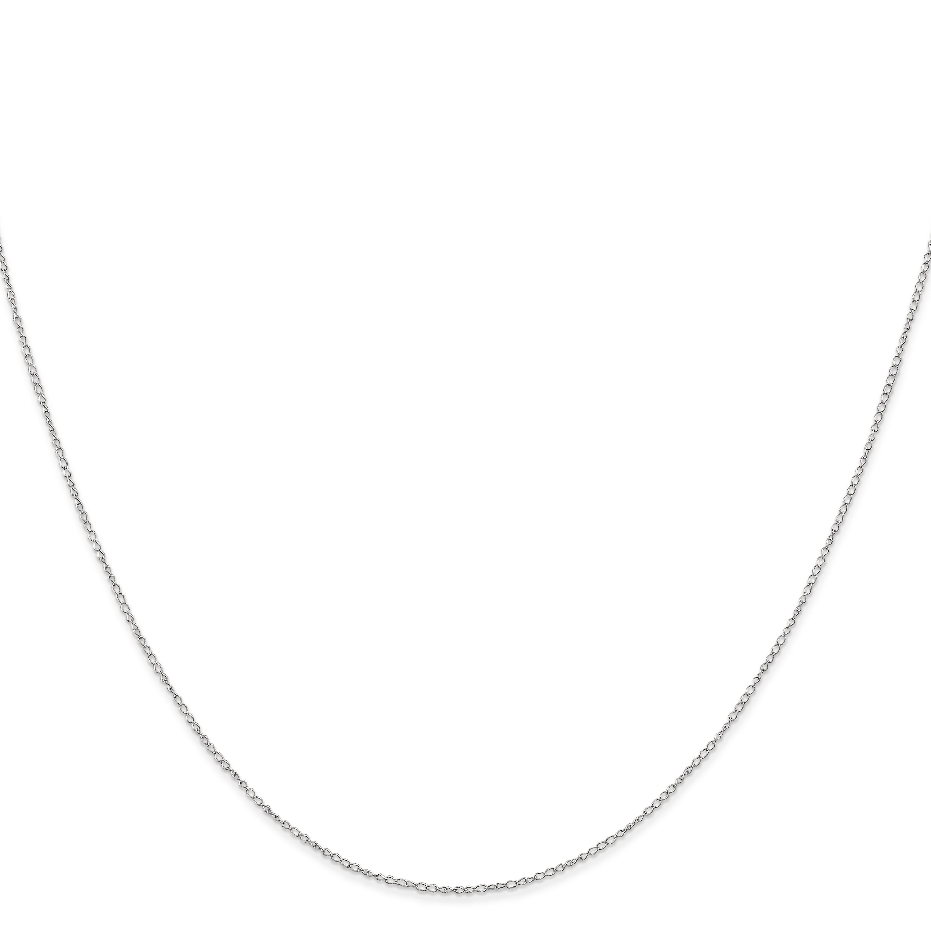 14k White Gold .42mm Gold Carded Curb Chain