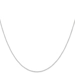 14k White Gold .42mm Gold Carded Curb Chain