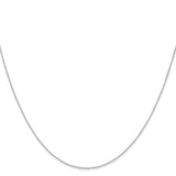 14k White Gold .42mm Gold Carded Curb Chain