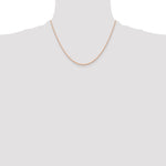 14k  Rose Gold .6 mm Carded Cable Rope Chain