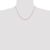 14k  Rose Gold .6 mm Carded Cable Rope Chain