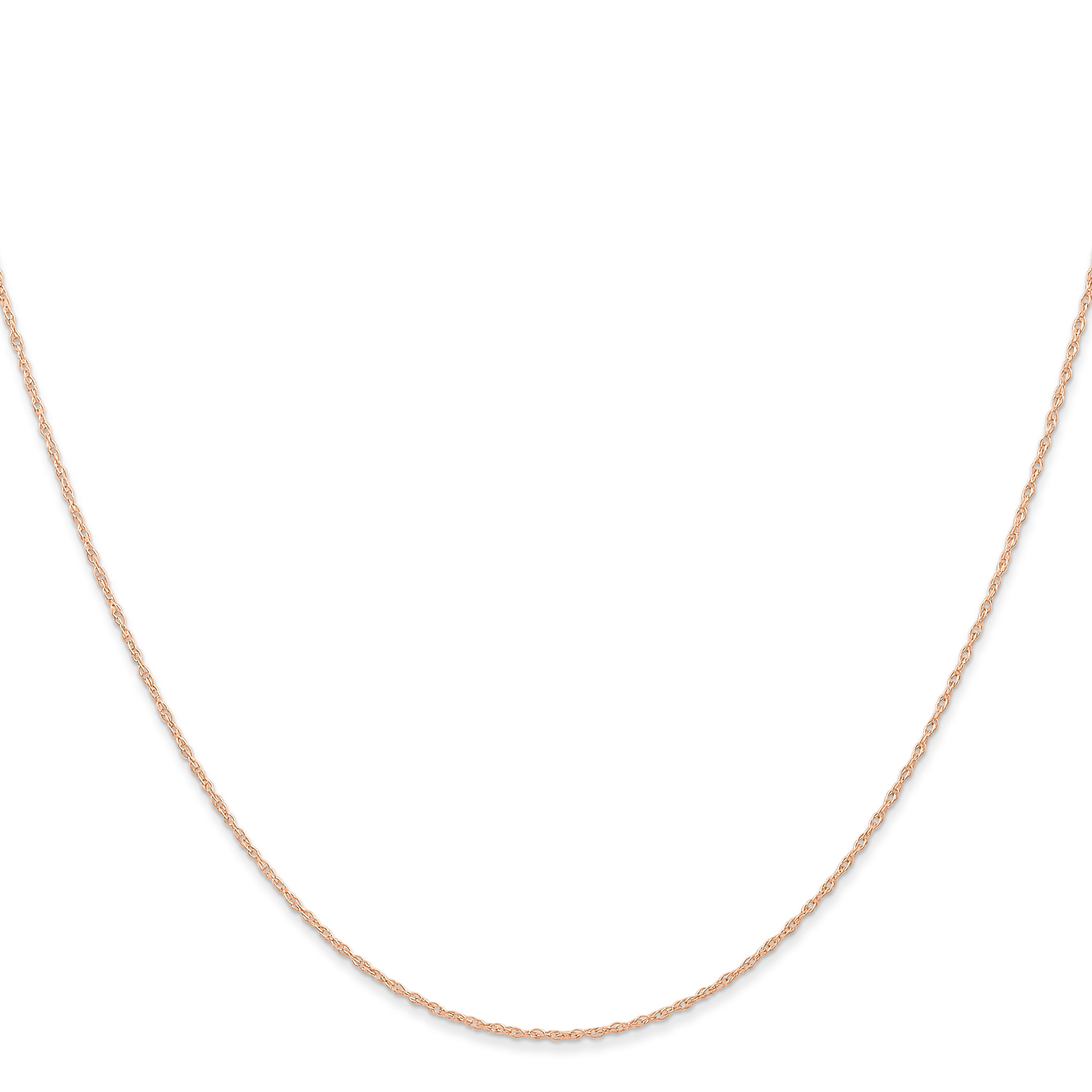 14k  Rose Gold .6 mm Carded Cable Rope Chain