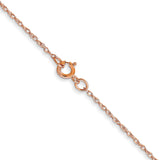 14k  Rose Gold .6 mm Carded Cable Rope Chain