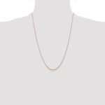 14k  Rose Gold .6 mm Carded Cable Rope Chain