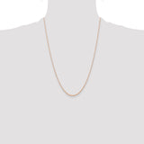 14k  Rose Gold .6 mm Carded Cable Rope Chain