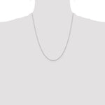 14k White Gold .6 mm Carded Cable Rope Chain