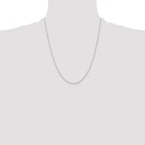 14k White Gold .6 mm Carded Cable Rope Chain