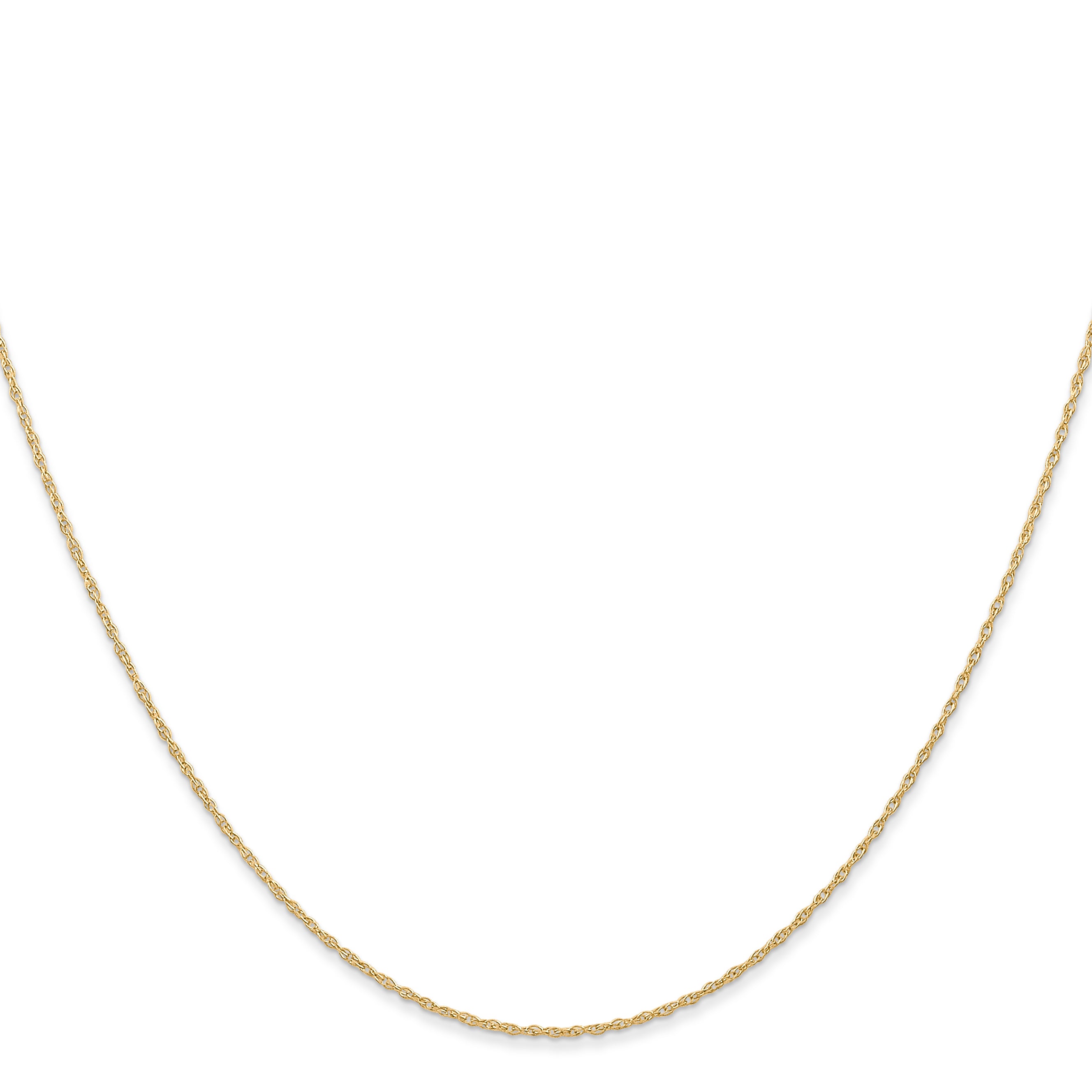14k .6 mm Carded Cable Rope Chain