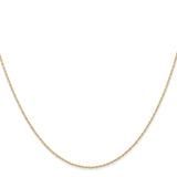 14k .6 mm Carded Cable Rope Chain