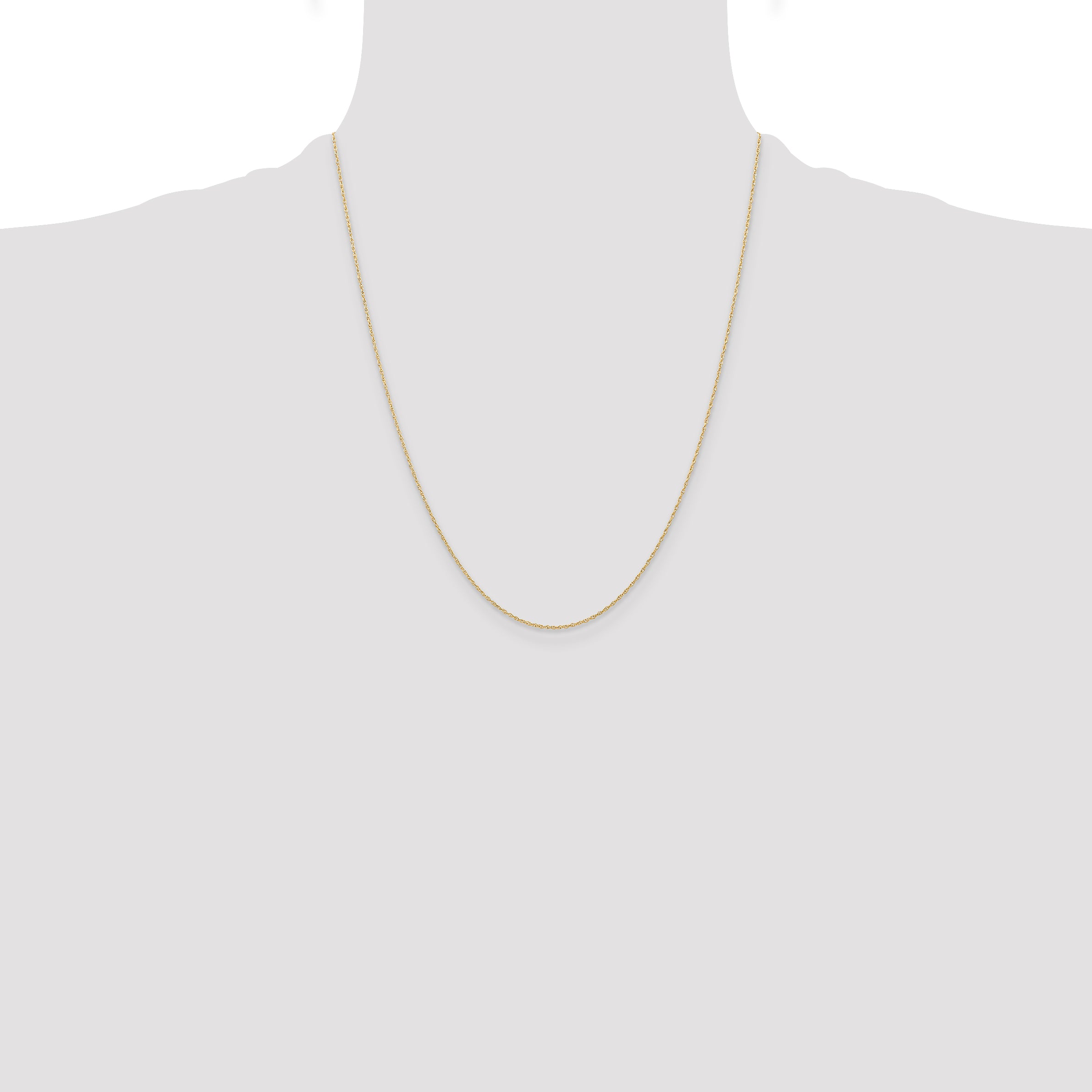 14k .6 mm Carded Cable Rope Chain