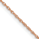14k Rose Gold .7 mm Carded Cable Rope Chain