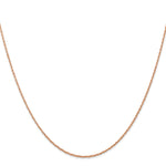 14k Rose Gold .7 mm Carded Cable Rope Chain