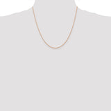 14k Rose Gold .7 mm Carded Cable Rope Chain