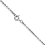14k White Gold .7 mm Carded Cable Rope Chain