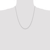 14k White Gold .7 mm Carded Cable Rope Chain