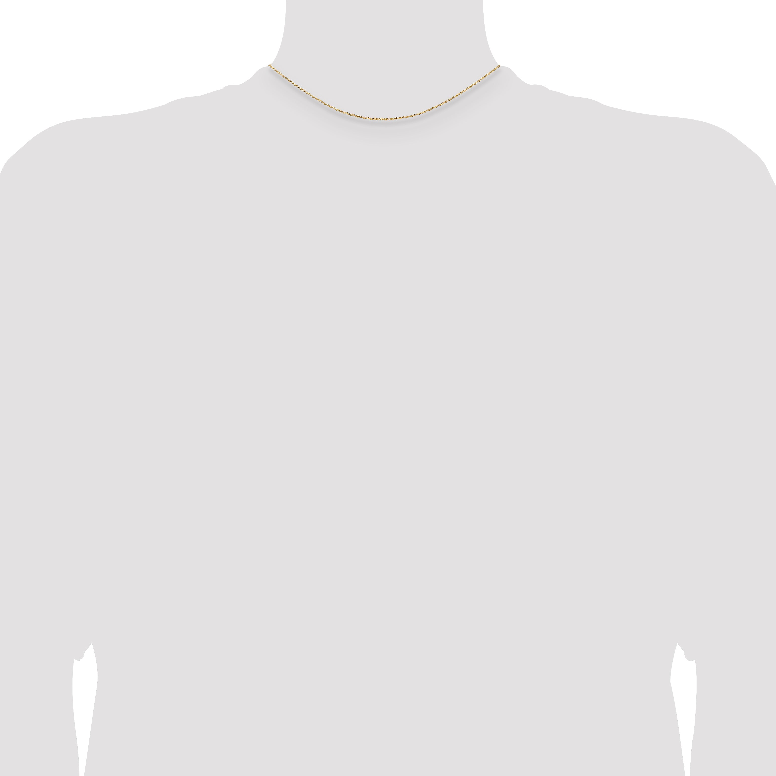 14k .7 mm Carded Cable Rope Chain
