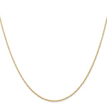 14k .7 mm Carded Cable Rope Chain