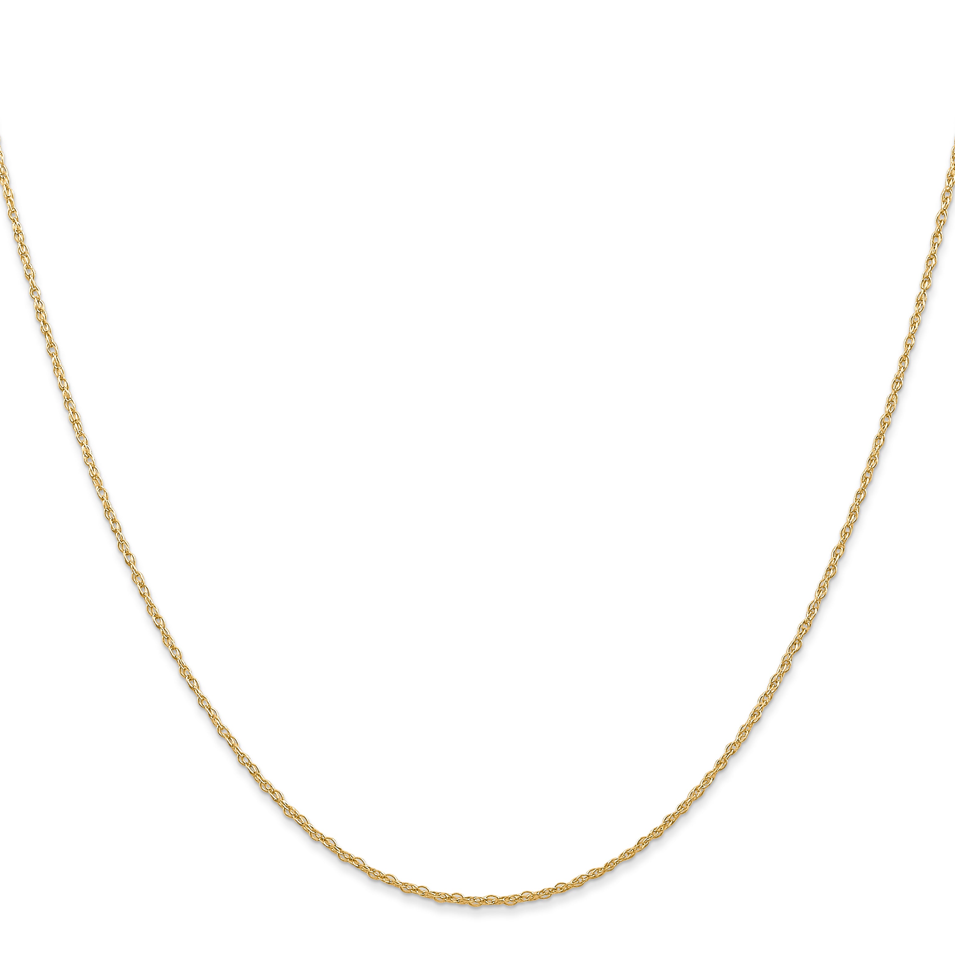 14k .7 mm Carded Cable Rope Chain