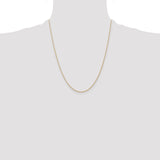 14k .7 mm Carded Cable Rope Chain