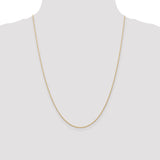 14k .7 mm Carded Cable Rope Chain