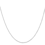 14k White Gold .5mm Carded Curb Chain